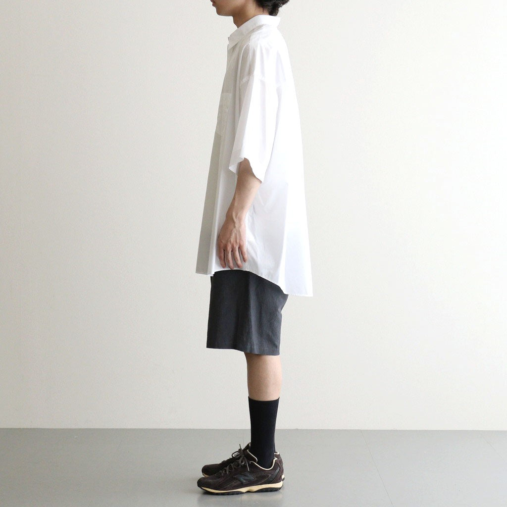 Cotton Linen Seersucker Track Shorts #GRAY [GM262-40036]