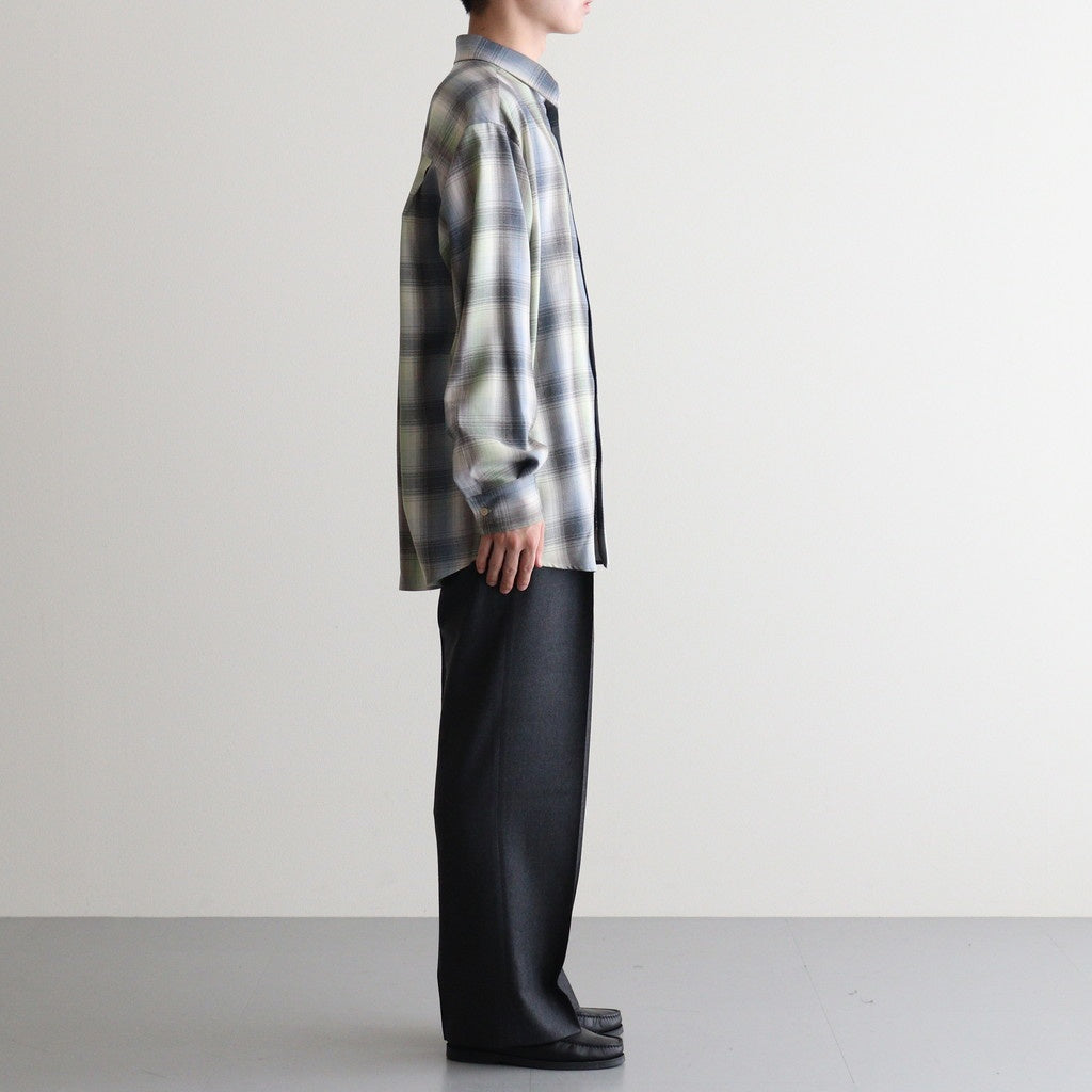 SUPER LIGHT WOOL TWO-TUCK SLACKS #TOP CHARCOAL [A25AP02OS]