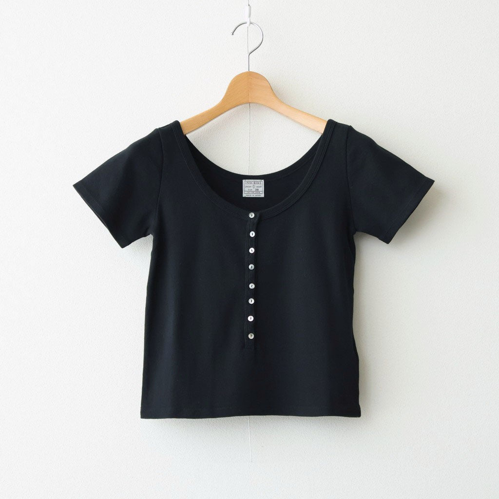Cotton Henry Neck #BLACK [I26SS-BC11]
