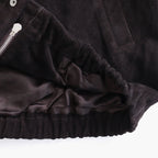 COW SUEDE ZIP SHORT JACKET #DARK BROWN [ST.1217]