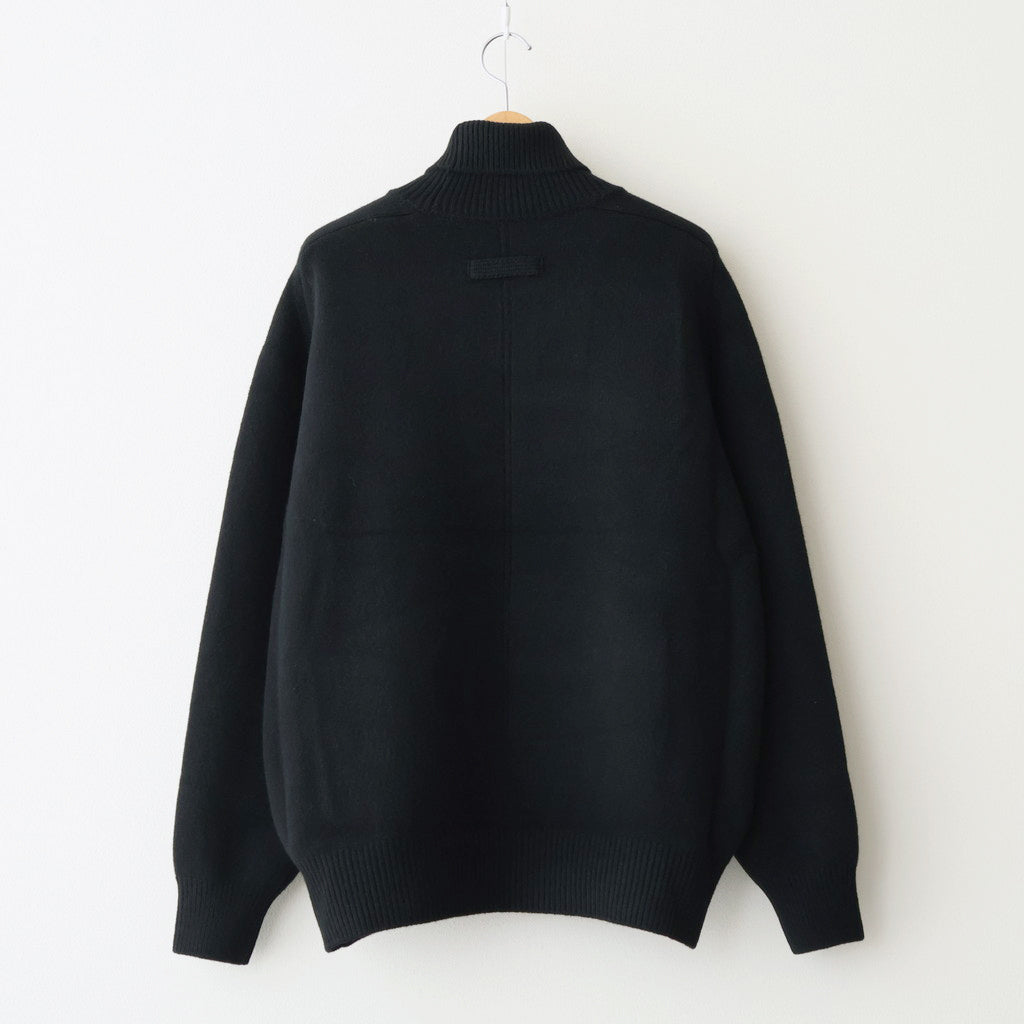 EXTRA FINE WOOL WARM KNIT TURTLE NECK LS #BLACK [ST.1290]