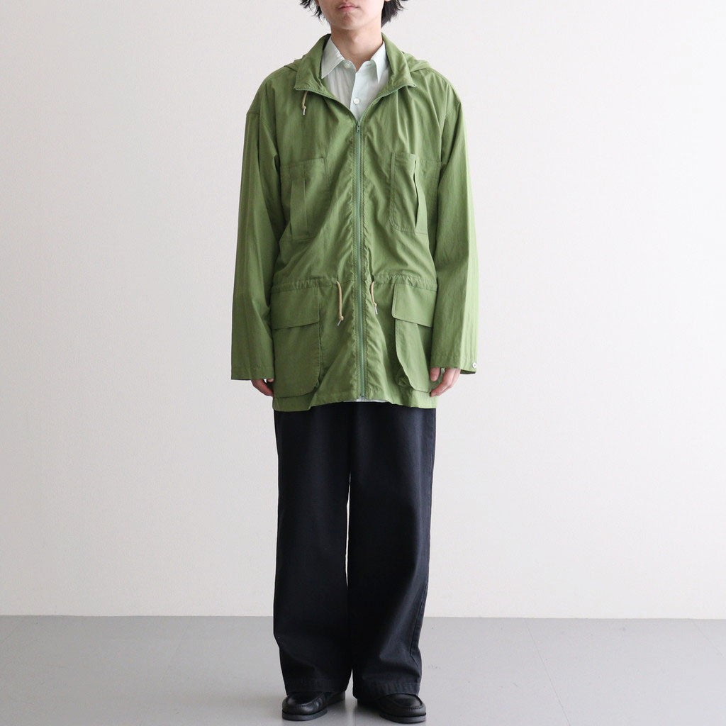 SUPER FINE COTTON LAWN HOODED BLOUSON #DUSTY GREEN [A26SB01CL]