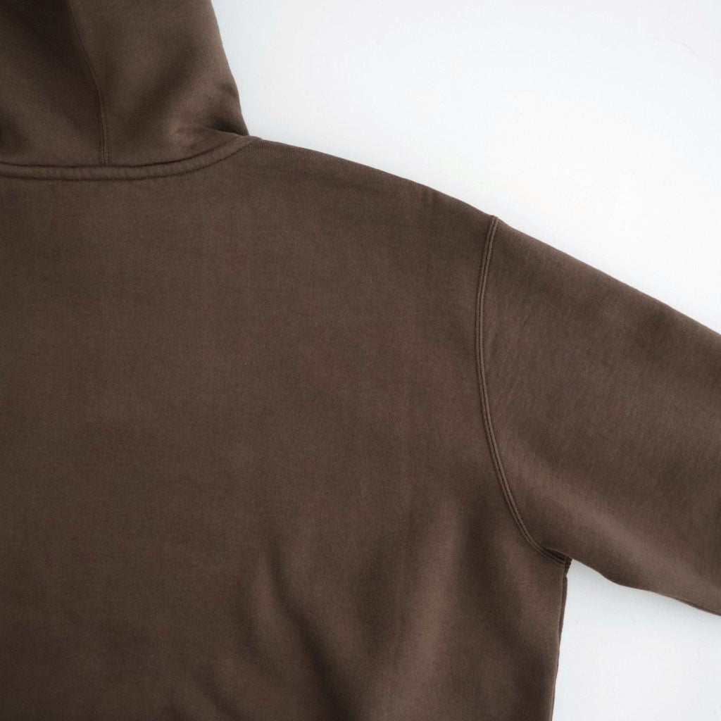 SMOOTH SOFT SWEAT P/O PARKA #DARK BROWN [A26AP01TU]