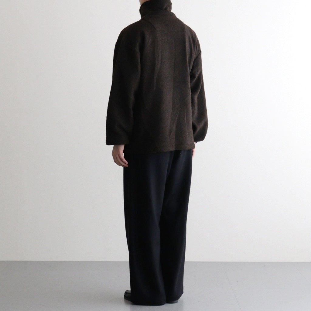 Wool Fleece Half Zip Pullover #BROWN [YK25FW01090B]