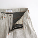 WESTERN DOUBLE KNEE PANTS WIDE CUT #GRAY WHITE [2541000409]