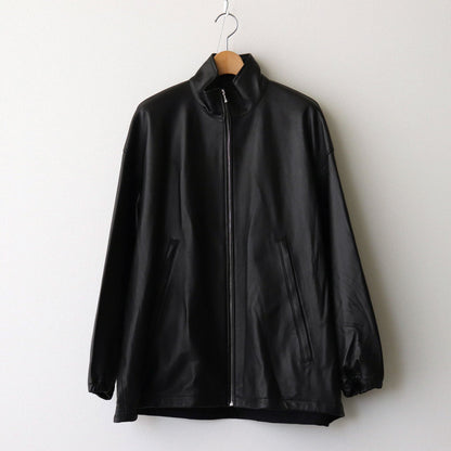 Sheep Leather Track Blouse #BLACK [GM243-30097]