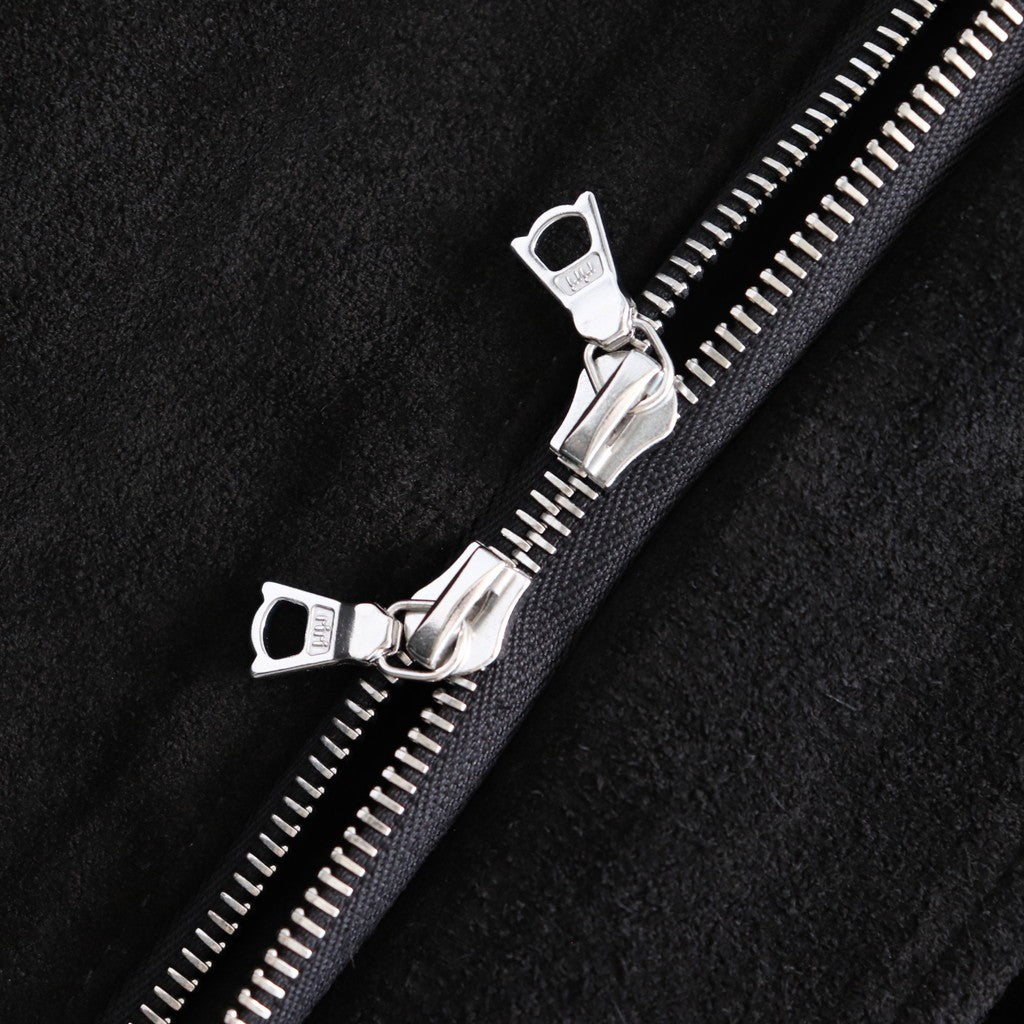 COW SUEDE ZIP SHORT JACKET #BLACK [ST.1217]