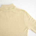 SILK BLENDED CIRCULAR RIB CREW&POLO LAYERED PULLOVER #YELLOW [KRAGLA0105]