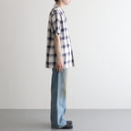 OMBRE HALF SLEEVE SHIRTS #NAVY OMBRE [25880501]