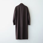 SUPER FINE WOOL MOSSER DOUBLE-BREASTED COAT #TOP BROWN [A26AC04WM]