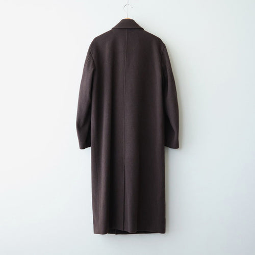 SUPER FINE WOOL MOSSER DOUBLE-BREASTED COAT #TOP BROWN [A26AC04WM]