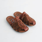 ステアスムース×スウェード サンダル #BROWN [HQ-K106-001]