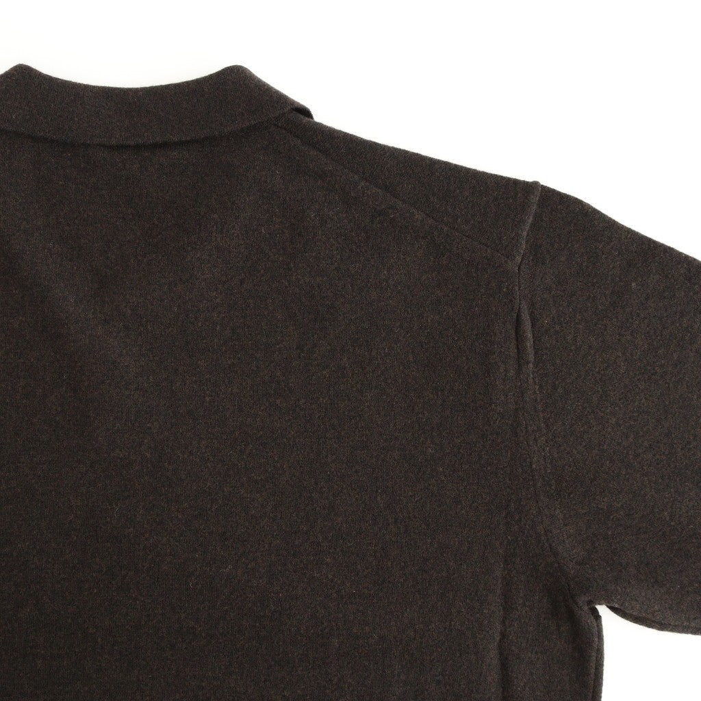 SUPER LIGHT WOOL SKIPPER POLO SWEATER #BROWN [KRAGGW0803]