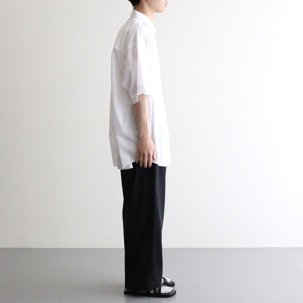 Broad S/S Oversized Regular Collar Shirt #WHITE [GM251-50013B]