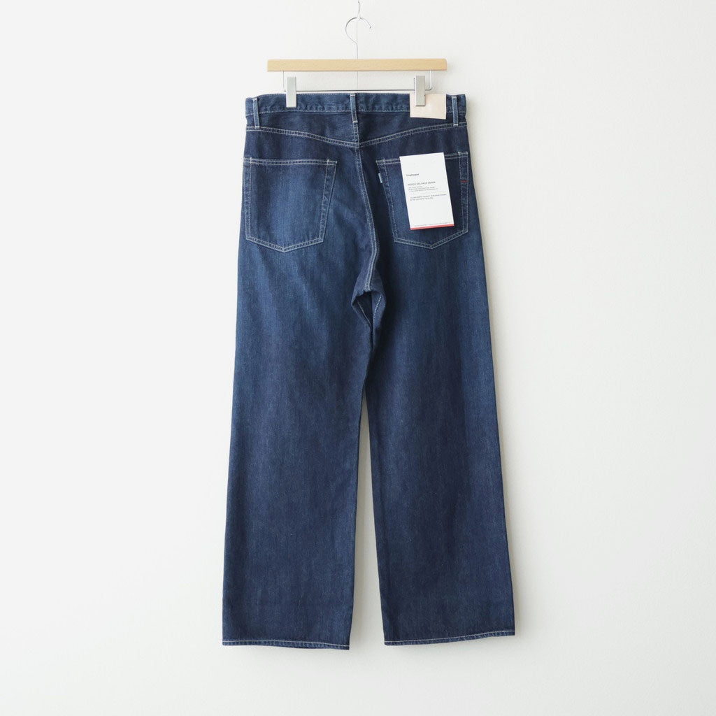 Selvage Denim Five Pocket Wide Straight Pants #INDIGO DARK FADE [GU263-40059DB]
