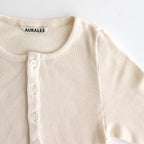 ORGANIC SOFT RIB HENLY NECK P/O #IVORY [A25SP03OT]