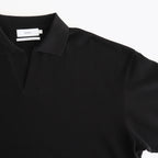 Cotton Pique Jersey L/S Skipper Polo #BLACK [GM251-70056]