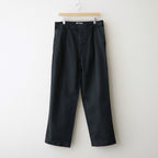 GARMENT-DYED FINX CHINO ONE-TUCK WIDE PANTS #BLACK [A26AP01CP]