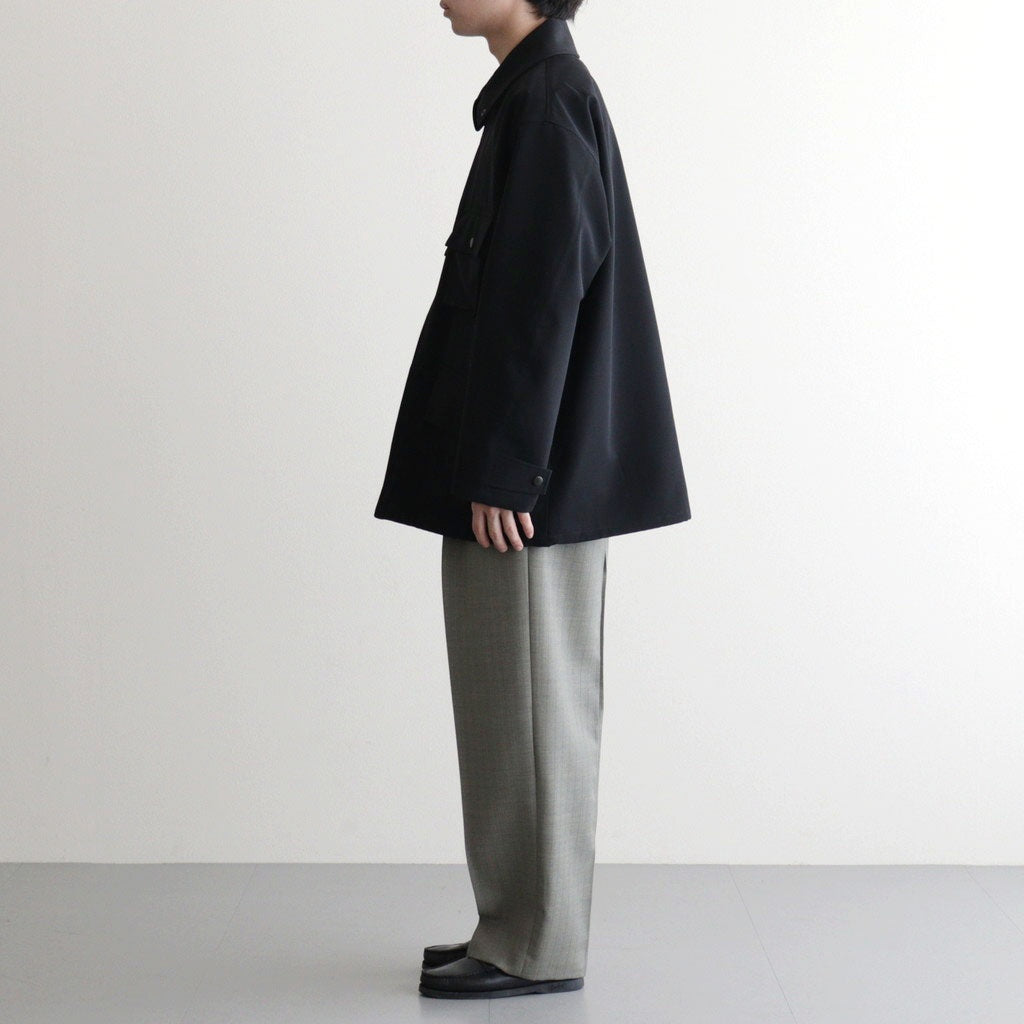 WOOL MAX CANVAS BLOUSON #BLACK [A26SB02WC]