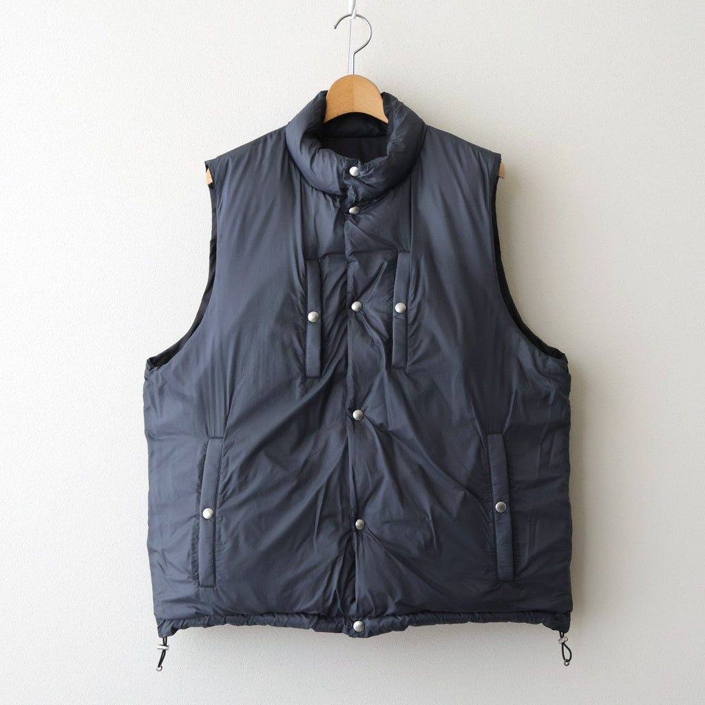 PUFFER REVERSIVLE VEST #BLACK x NAVY [25330203]