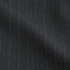 BLUEFACED WOOL TWO-TUCK SLACKS #CHARCOAL NAVY STRIPE [A26AP04BS]