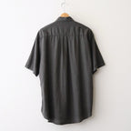 COTTON SILK GARMENT-DYED LOOSED SHIRT #CARBON [YK26SS01289SH]