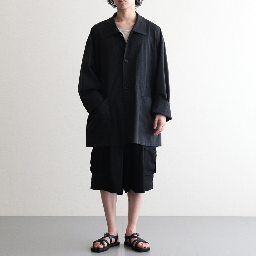 VIS/LI BRIGHT TWILL CARGO SHORT TROUSERS #BLACK [ST.1458]