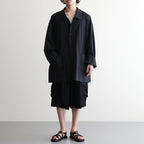 VIS/LI BRIGHT TWILL CARGO SHORT TROUSERS #BLACK [ST.1458]