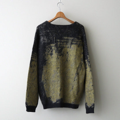 JACQUARD MOHAIR CARDIGAN #YELLOW [YK24FW0814S]