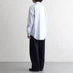 WASHED FINX TWILL SHIRT #LIGHT BLUE [A26AS01TN]