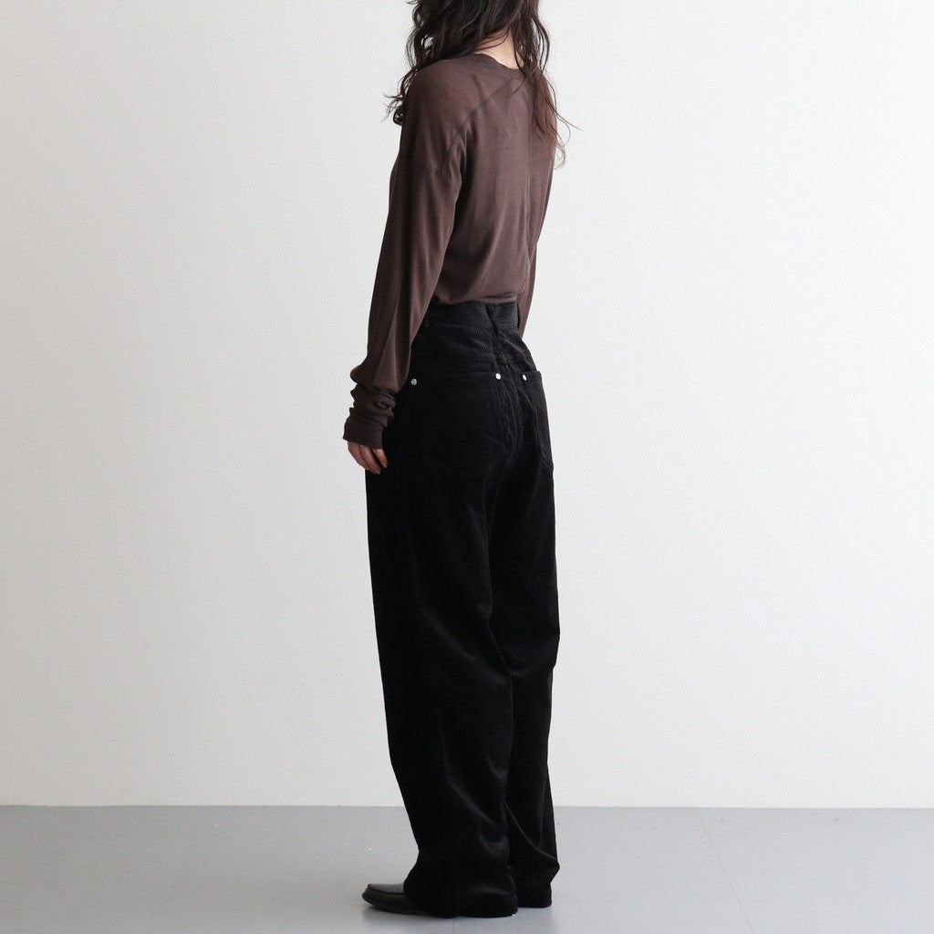 Chunky Corduroy Pants #BLK [12610703]