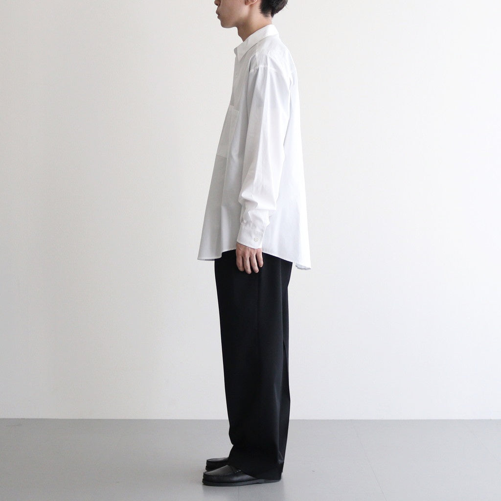 WASHED FINX TWILL BIG SHIRT #WHITE [A25AS02TN]