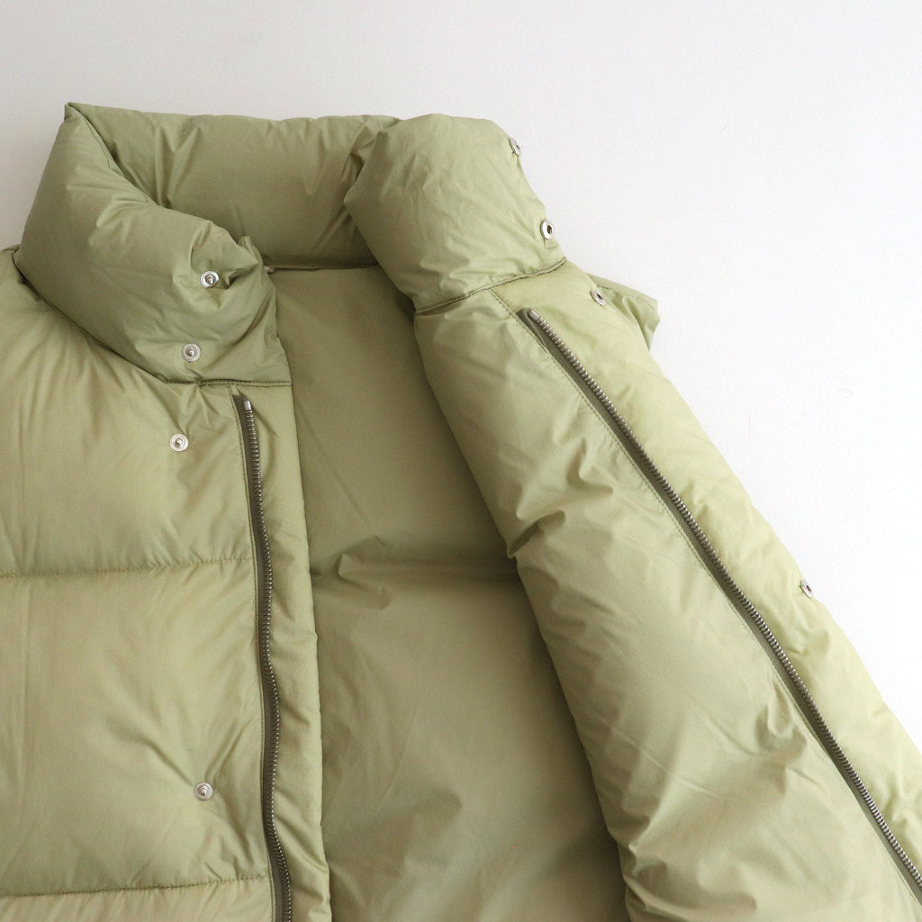 SUPER LIGHT NYLON RIPSTOP DOWN VEST #LIGHT KHAKI [A24AV03NL]