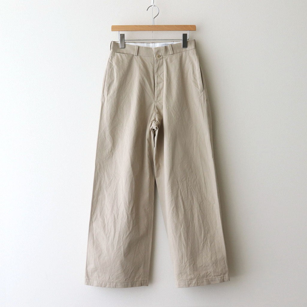 CHINO CLOTH PANTS WIDE #beige [65608]