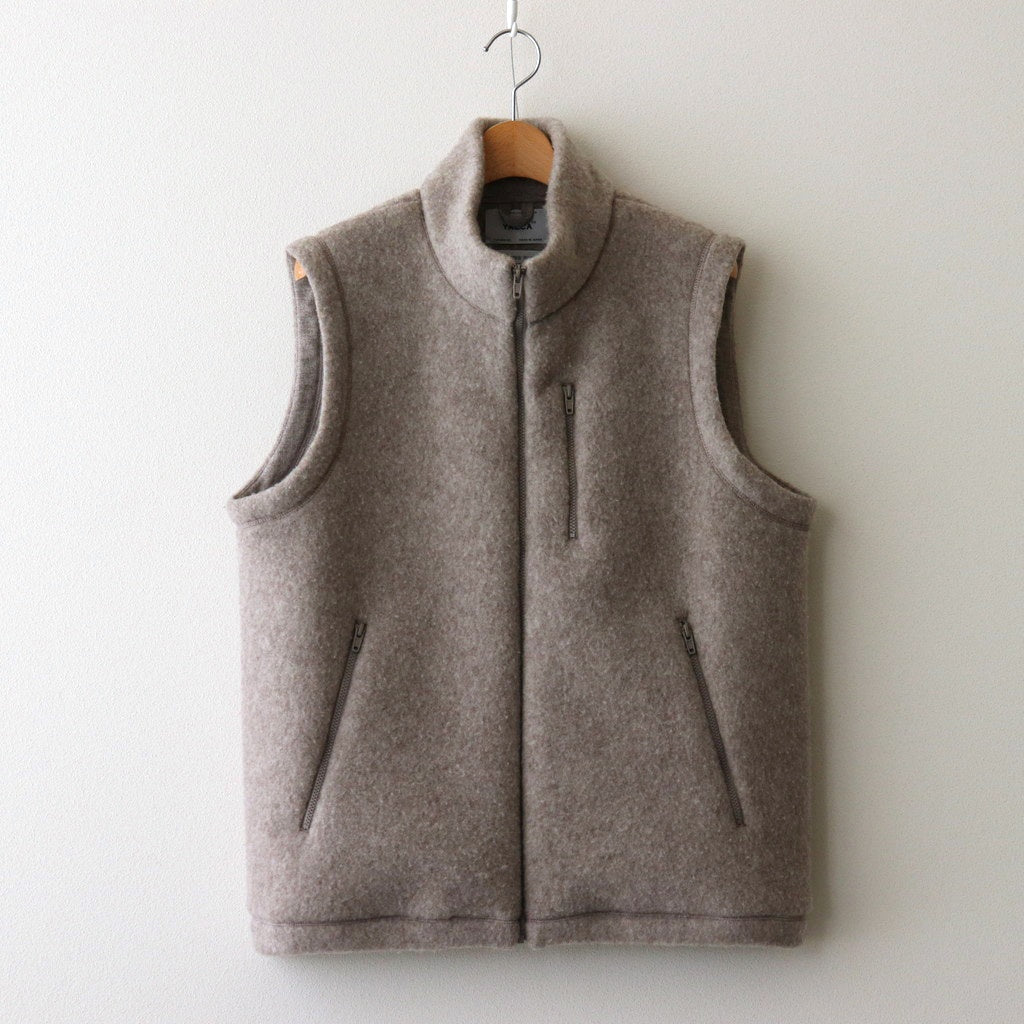WOOL FLEECE VEST #natural l.gray [14452]