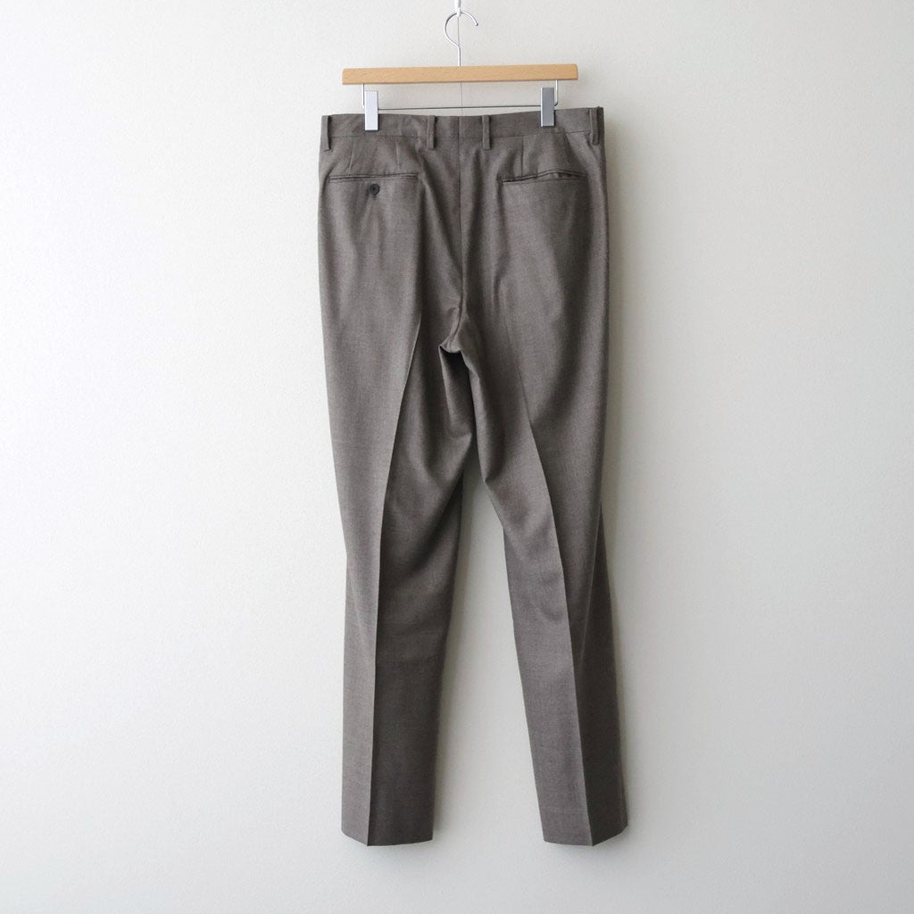 SUPER LIGHT WOOL TWO-TUCK SLACKS #TOP BROWN [A26AP03OS]