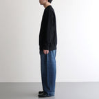 綿裏毛×綿ナイロンウェザー スウェット #BLACK [HO-T004-051]