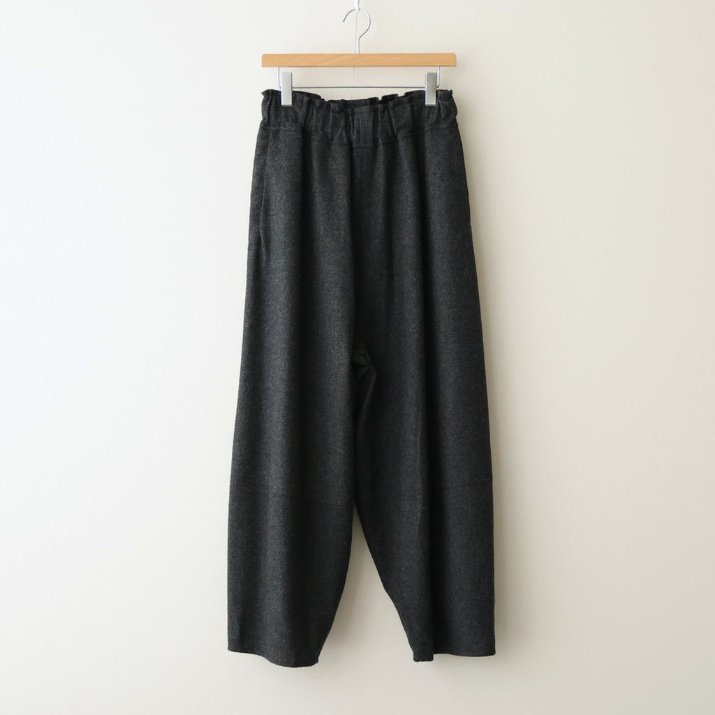 FSHGPT - ウールシーチング ・ ガーメントウォッシュ イージーパンツ #91 Dark Grey top [SN_FR1604PF]