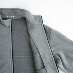 PURE SILK COMFORT FLEECE ZIP BLOUSON #TOP GRAY [A26AB01SF]