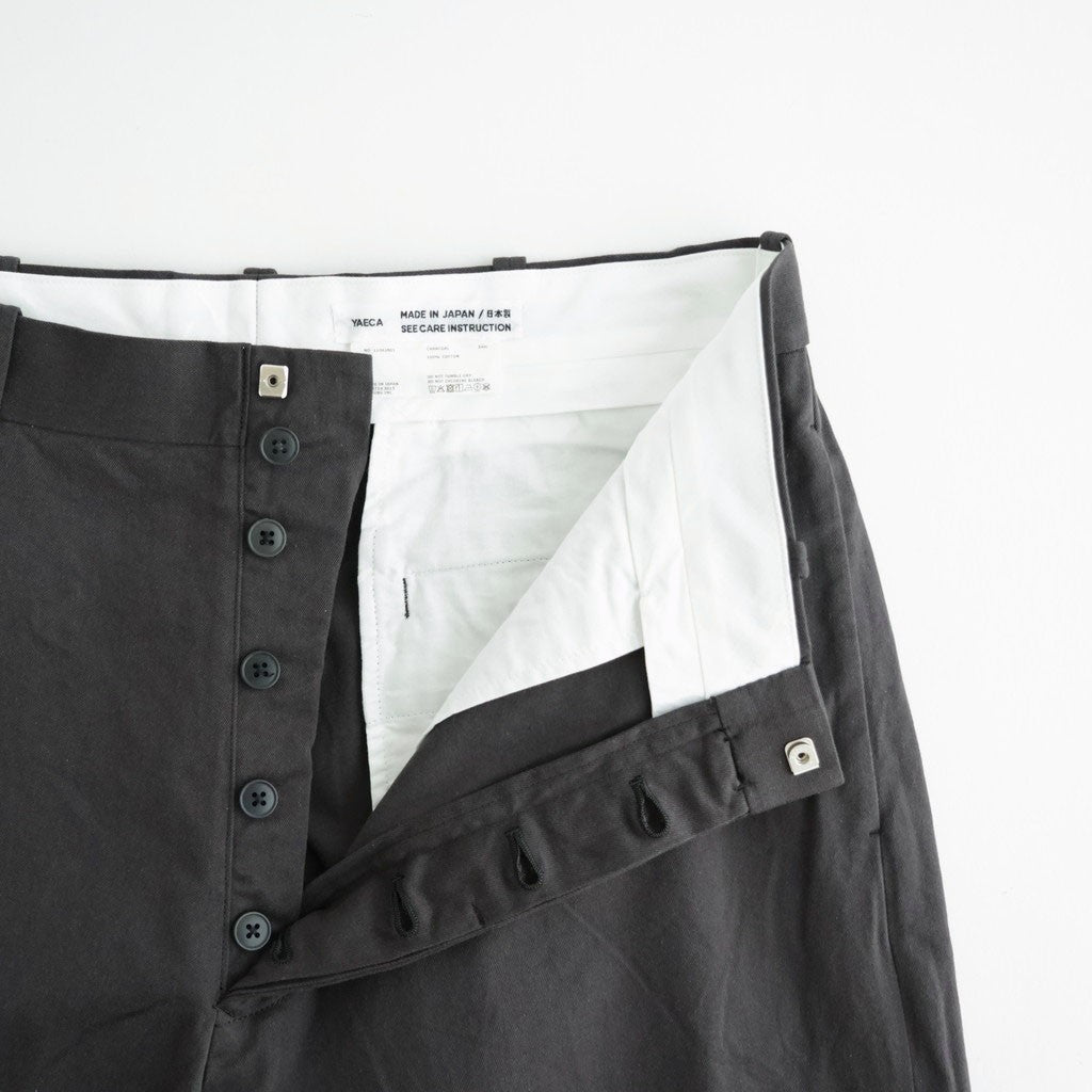 CHINO TROUSERS - WIDE STRAIGHT #CHARCOAL [11062601]