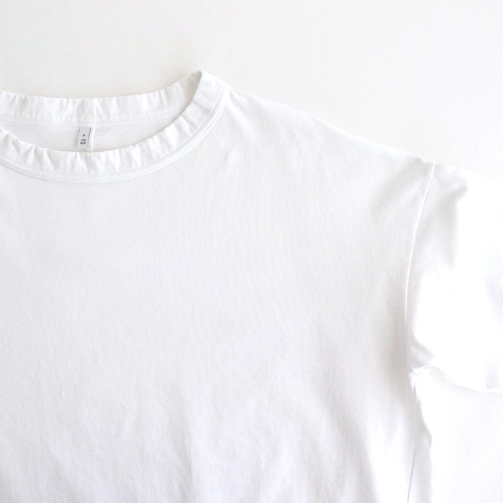 FOB6T - 微強撚綿天竺 6分袖カットソー #00 White [SN_FR0902T6]