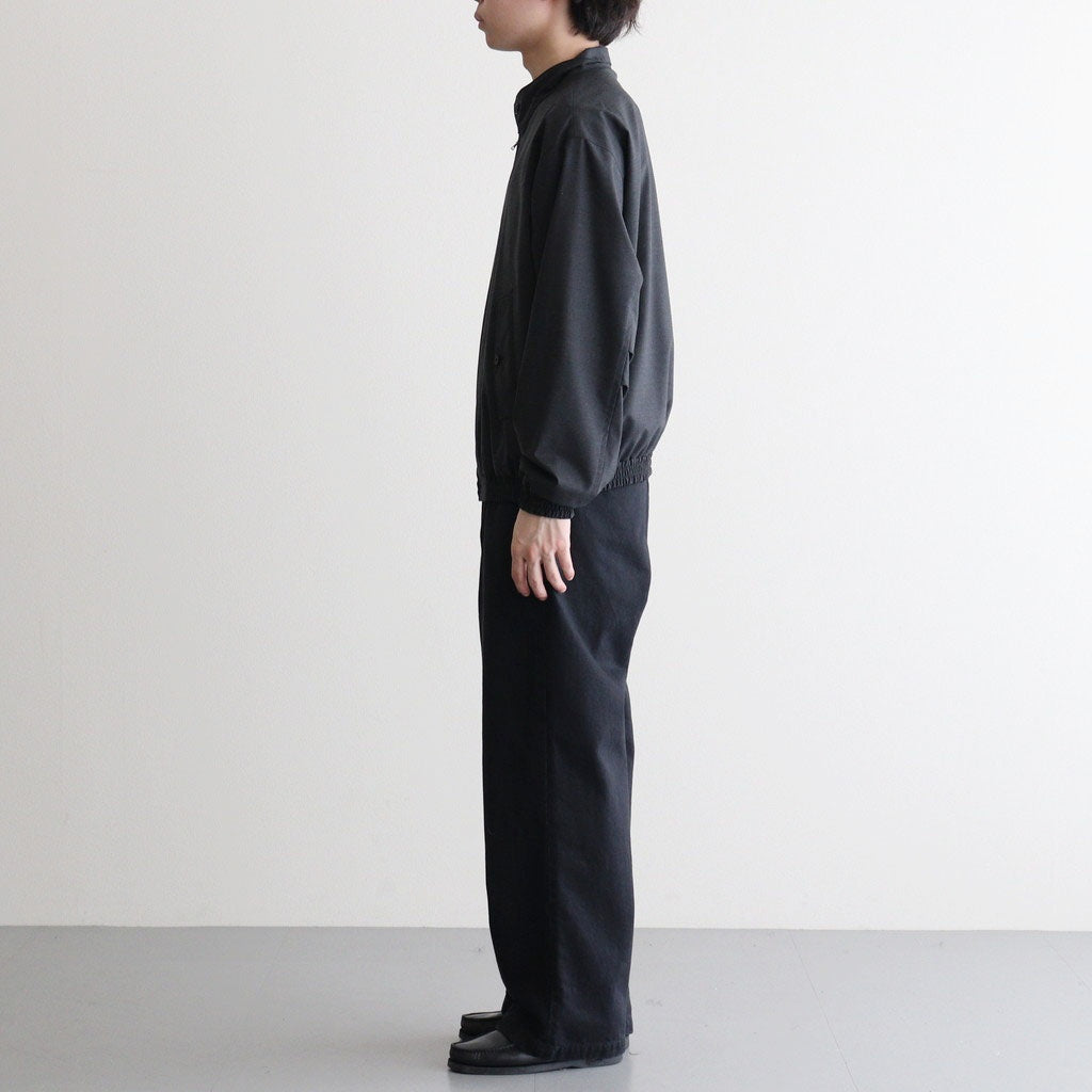 ULTRA FINE TROPICAL WOOL ZIP BLOUSON #TOP CHARCOAL [A26SB01MT]