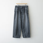 Selvage Denim Two Tuck Pants #BLACK LIGHT FADE [GU263-40061LB]