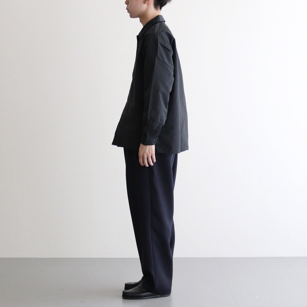 Scale Off Wool Wide Tapered Chef Pants #NAVY [GM241-40174B]