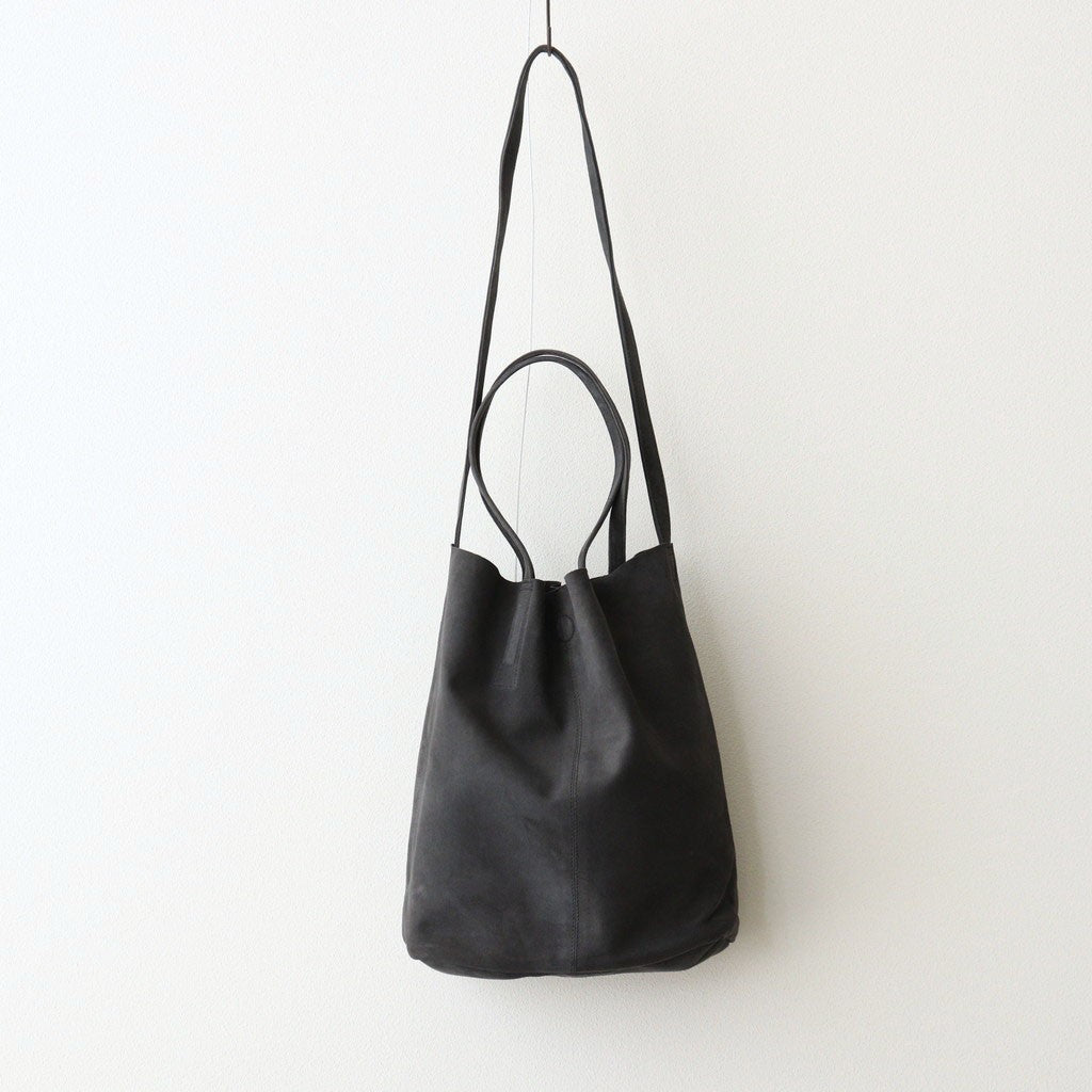 3WAY MEDIUM TOTE（OIL SUEDE） #CHARCOAL [MS-1]