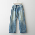 SELVEDGE FADED HEAVY DENIM PANTS #FADED INDIGO [A25AP04DH]