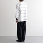 PIN BORDER L/S TEE #WHITE×NAVY [FSC261-70261]