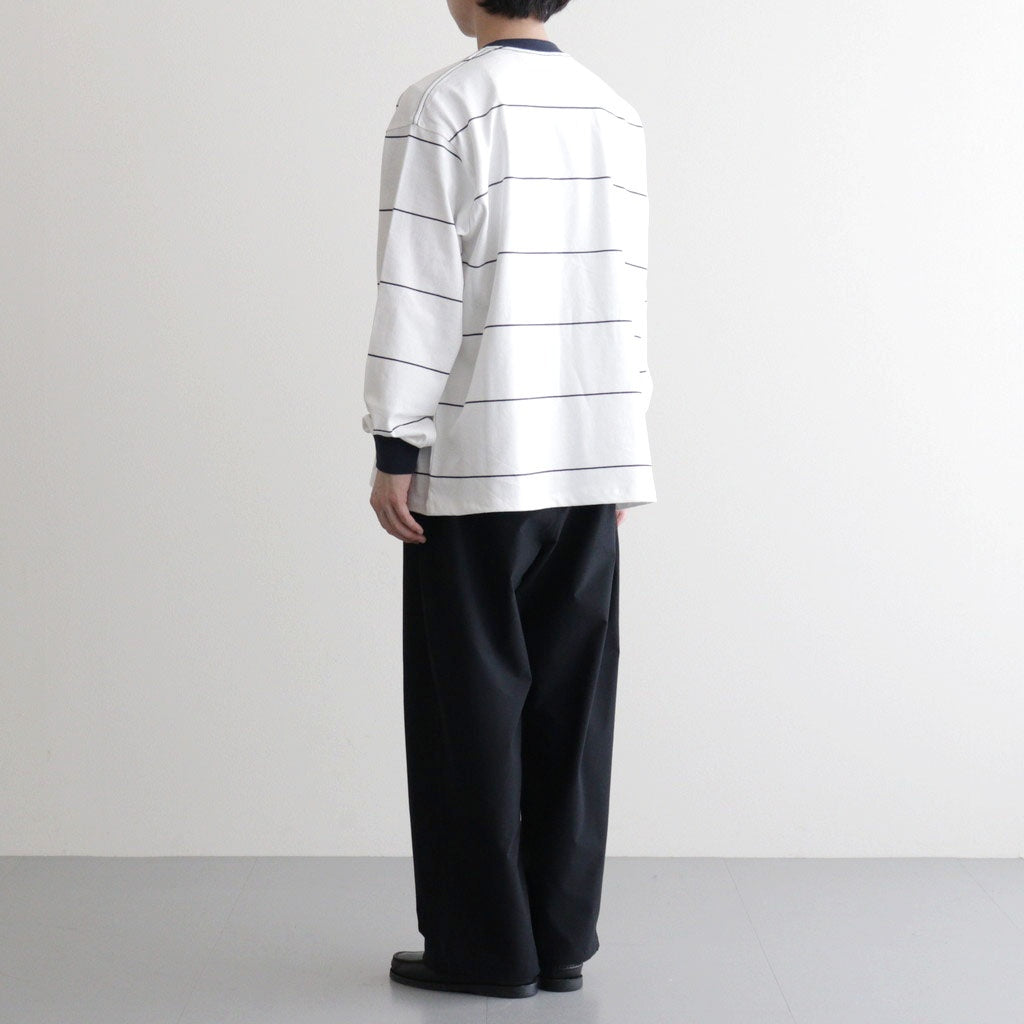 PIN BORDER L/S TEE #WHITE×NAVY [FSC261-70261]
