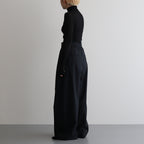 HIGH GAUGE SHEER RIB TURTLE NECK L/S TEE #BLACK [A00T02HF]