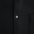 Wool Smooth Flannel Oversized Regular Collar Shirt #BLACK [GU263-50521B]